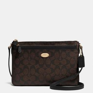 Coach East/West Crossbody in Signature Canvass
